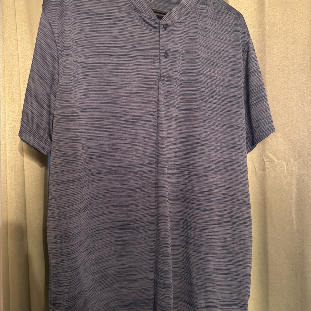 Falls Creek Men's Navy Textured Button Down Shirt